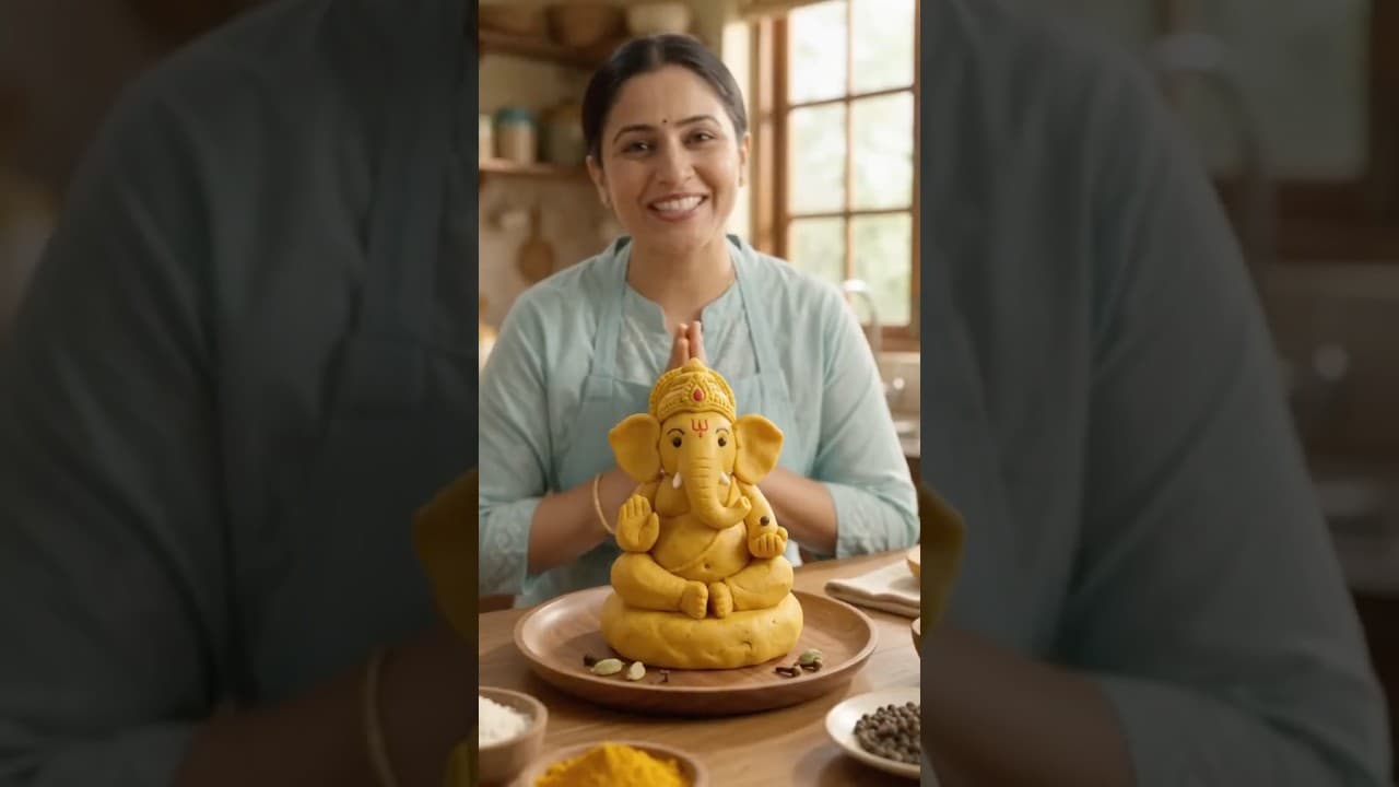 DIY handcraft Ganpati using turmeric ￼