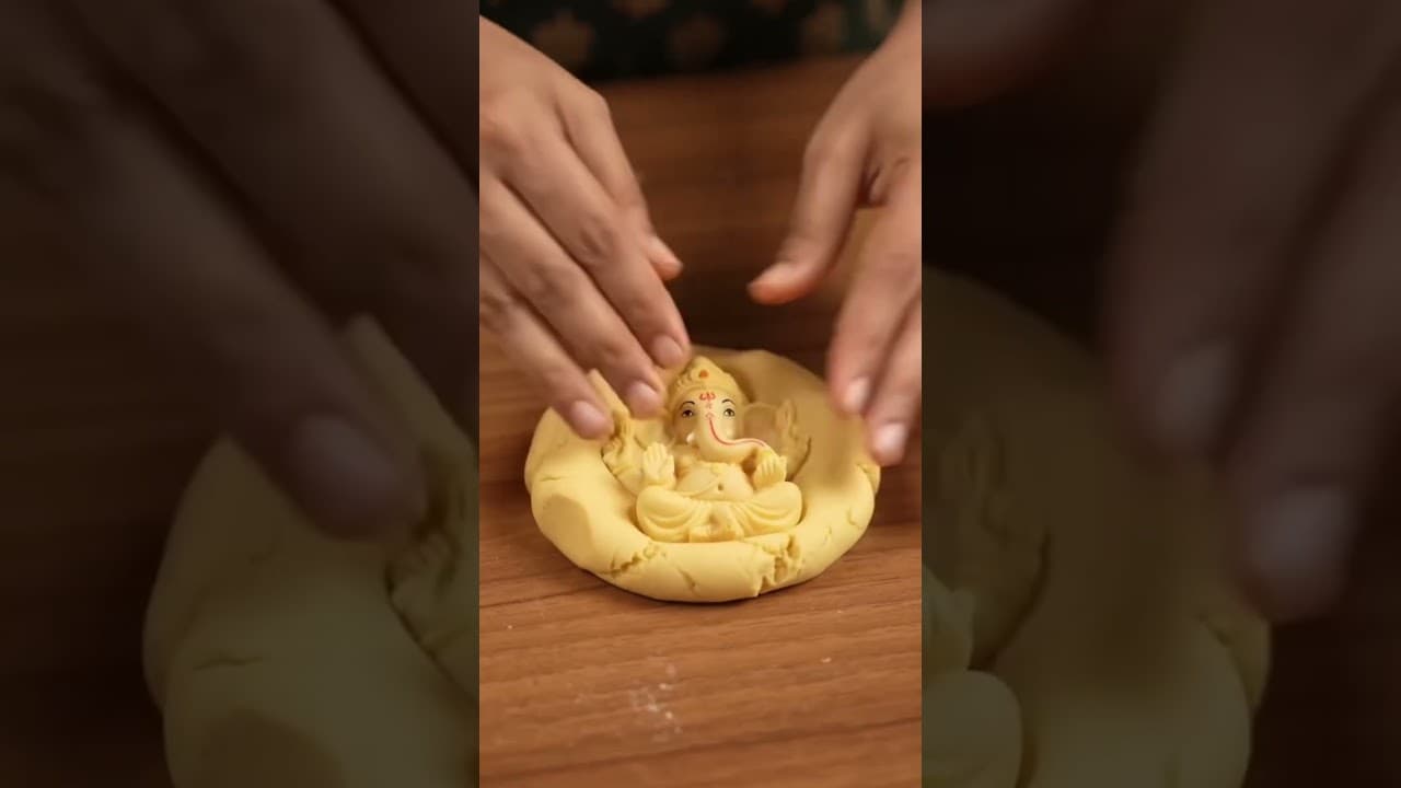 DIY Ganapathi clay mold homemade